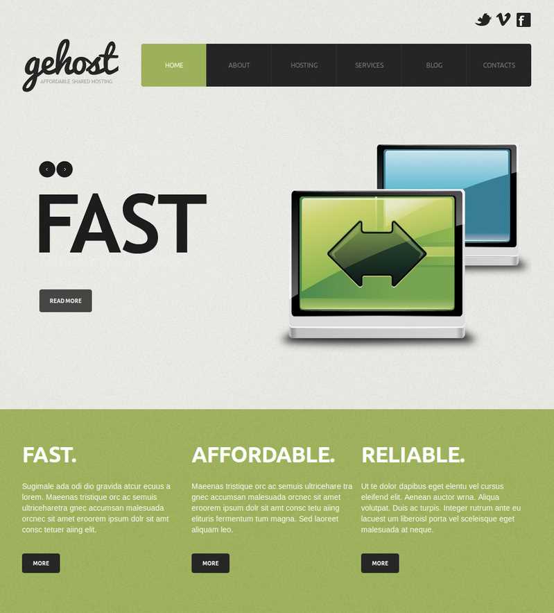 Gehost Joomla模板高级