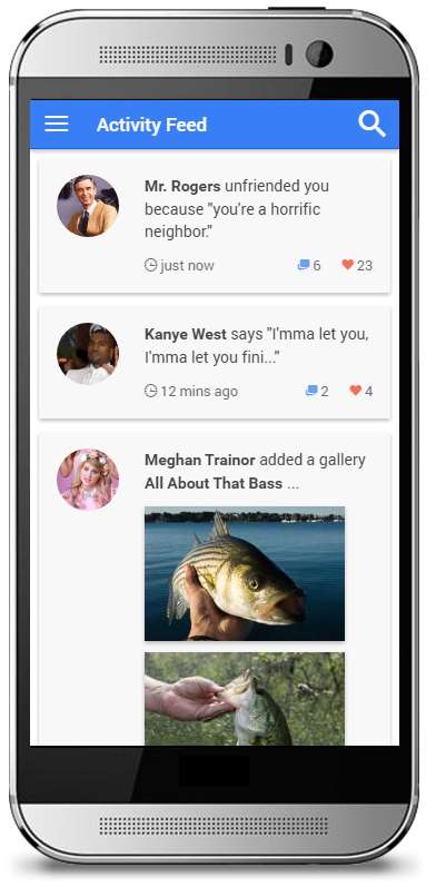Ionic Material移动用户界面