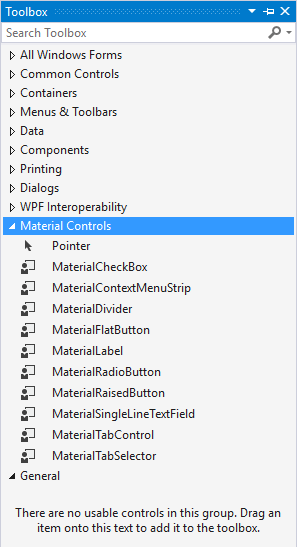 Material控件WinForms