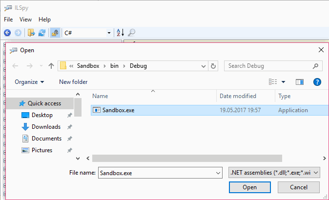 ILSpy选择文件