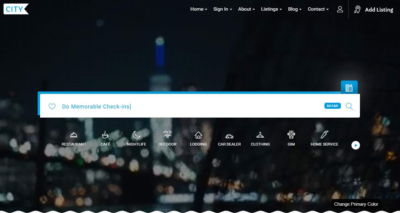 高级目录模板City Listing