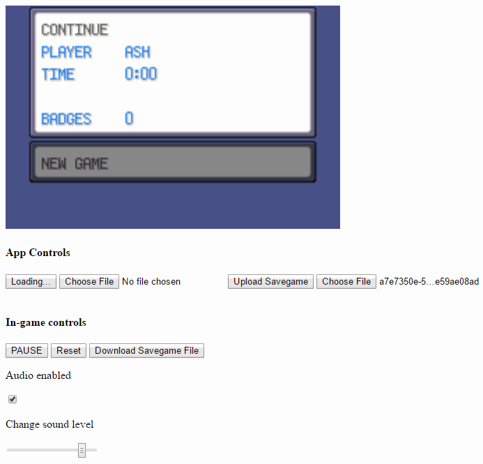 Savegame JavaScript GBA模拟器