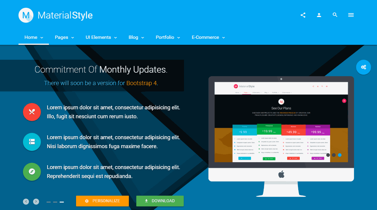 高级企业Material Style