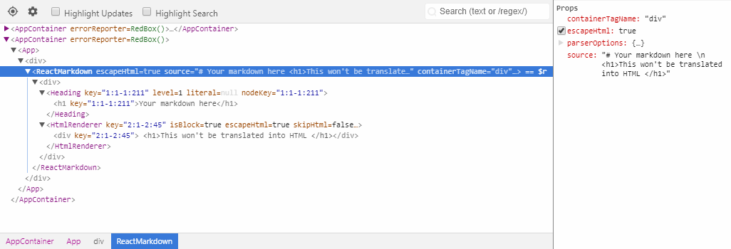 React Console Markdown组件
