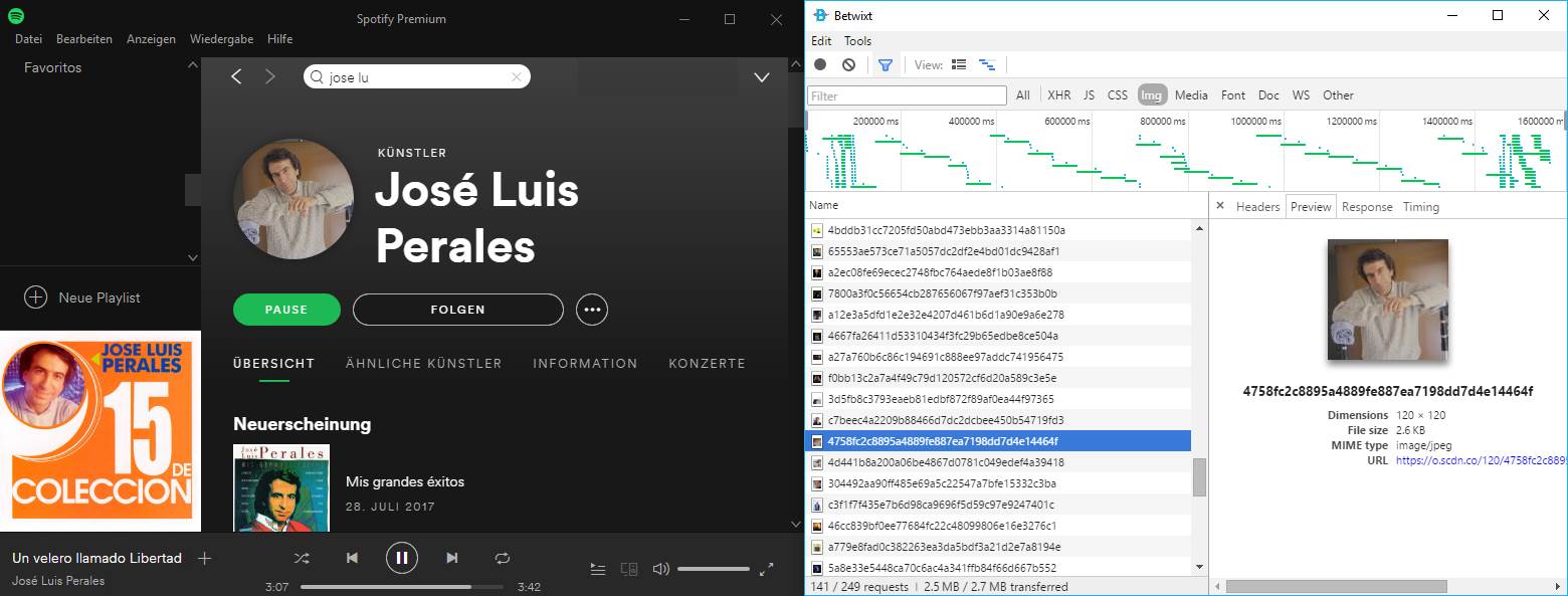 Spotify Betwixt调试网络