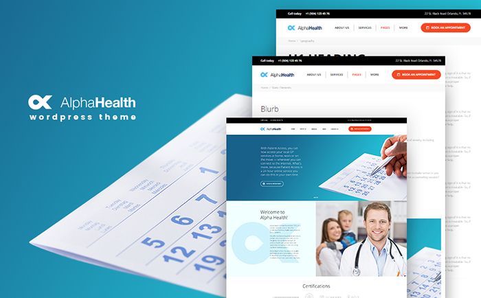 AlphaHealth –健康顾问响应式WP主题