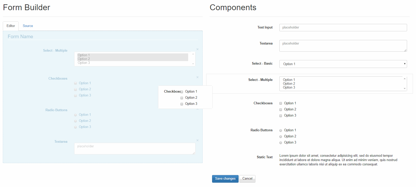 Form Builder Bootstrap免费