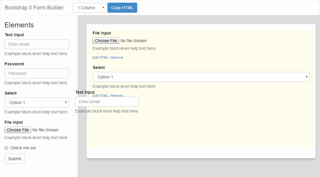 引导表单生成器