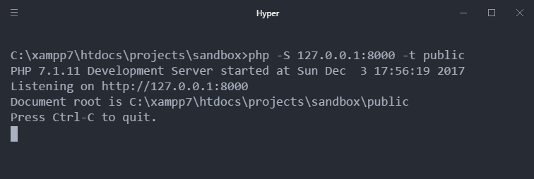 内置Web服务器PHP for Symfony 4