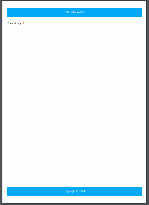 Dompdf页脚和页眉