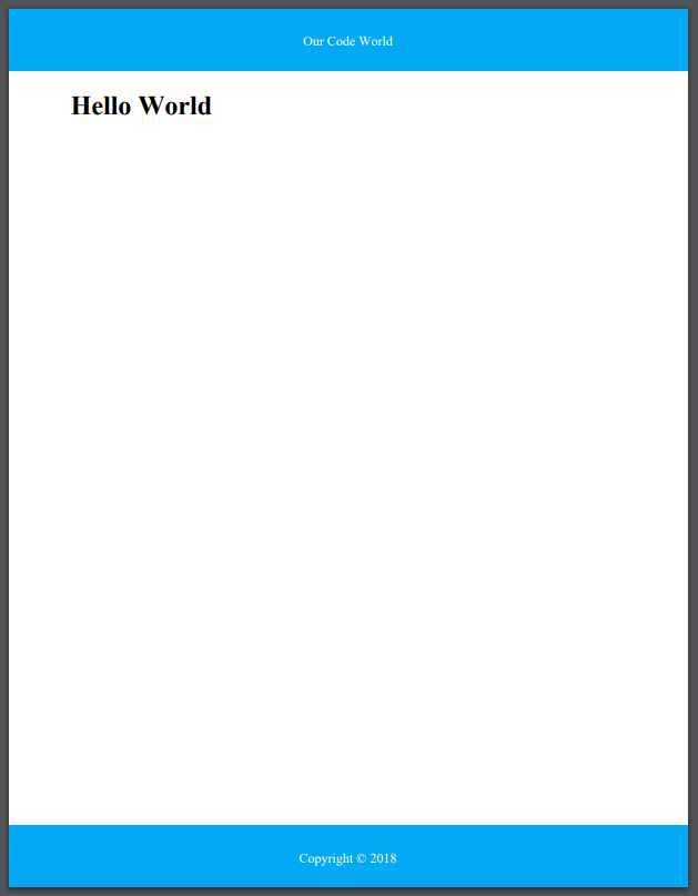Dompdf上的全角页脚和页眉