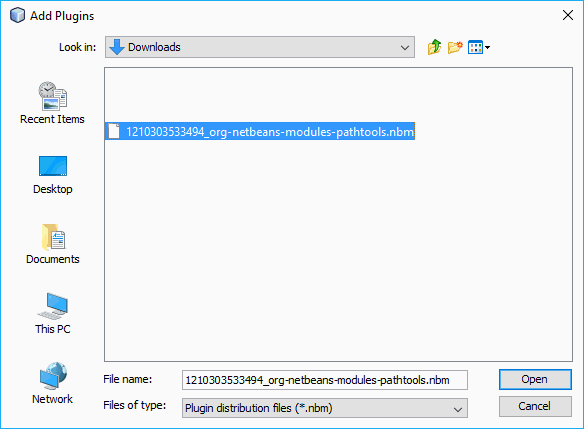 NetBeans添加插件对话框