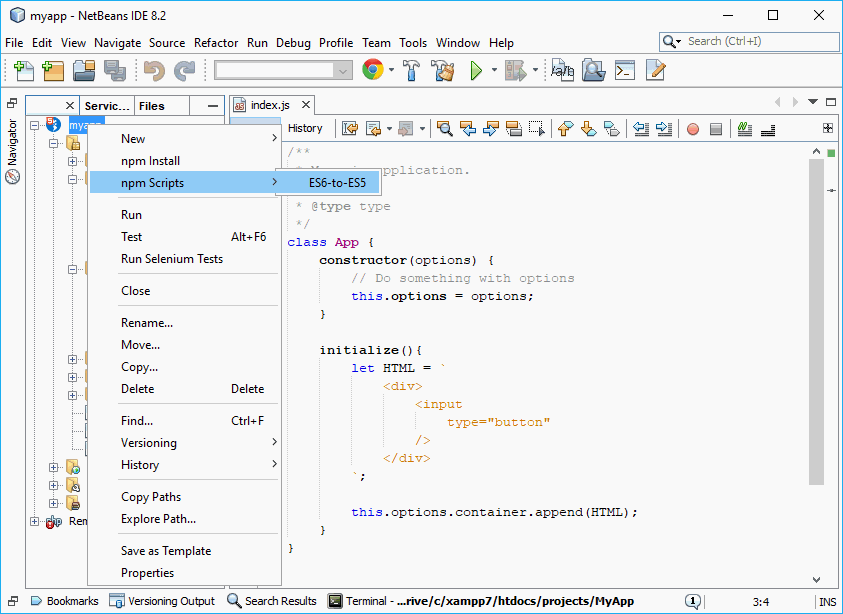 NetBeans将ES6编译为ES5