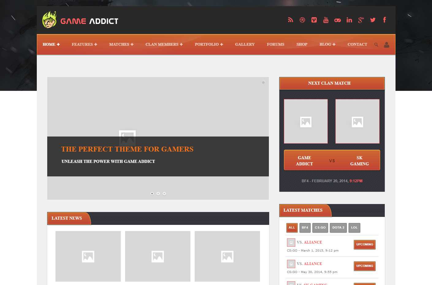 Game Addict HTML高级模板