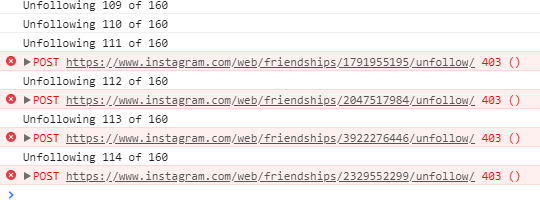 Instagram取消关注403错误