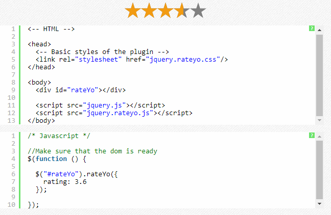 RateYo jQuery插件