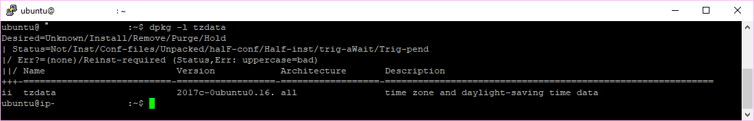 Tzdata安装Ubuntu apt-get