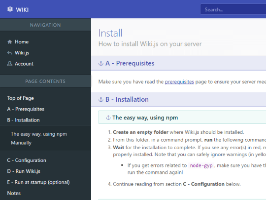 WikiJS Node.js开源