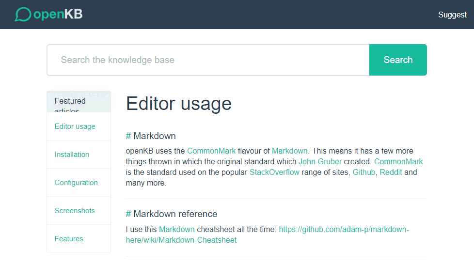 OpenKb Wiki Node.js