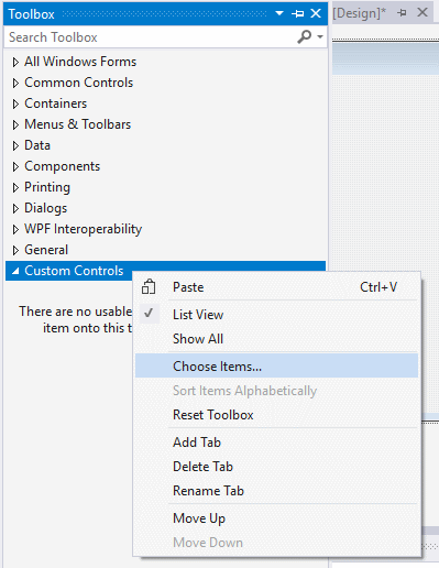 自定义控件工具箱