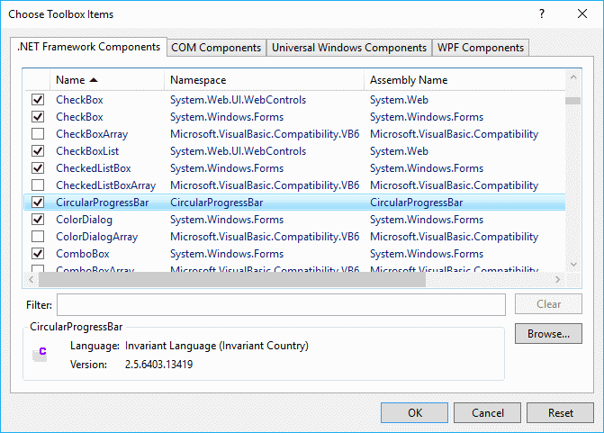 WinForms圆形进度栏组件