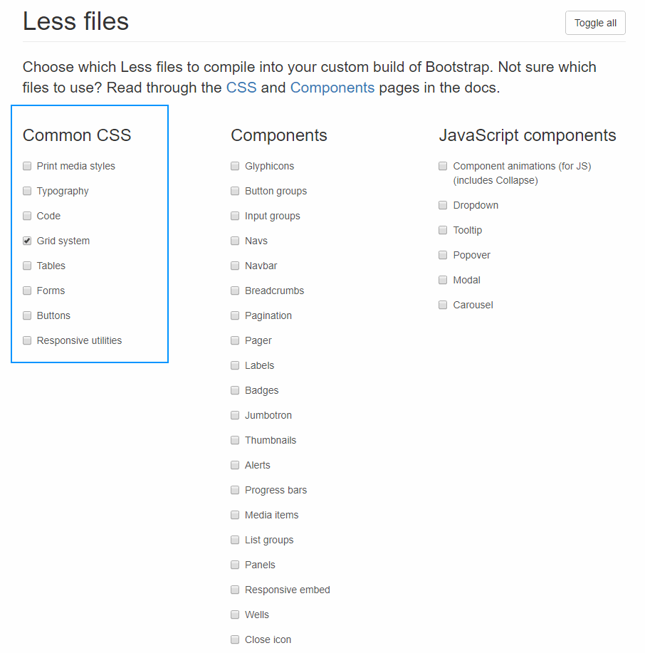Bootstrap 3 Just Grid Builder