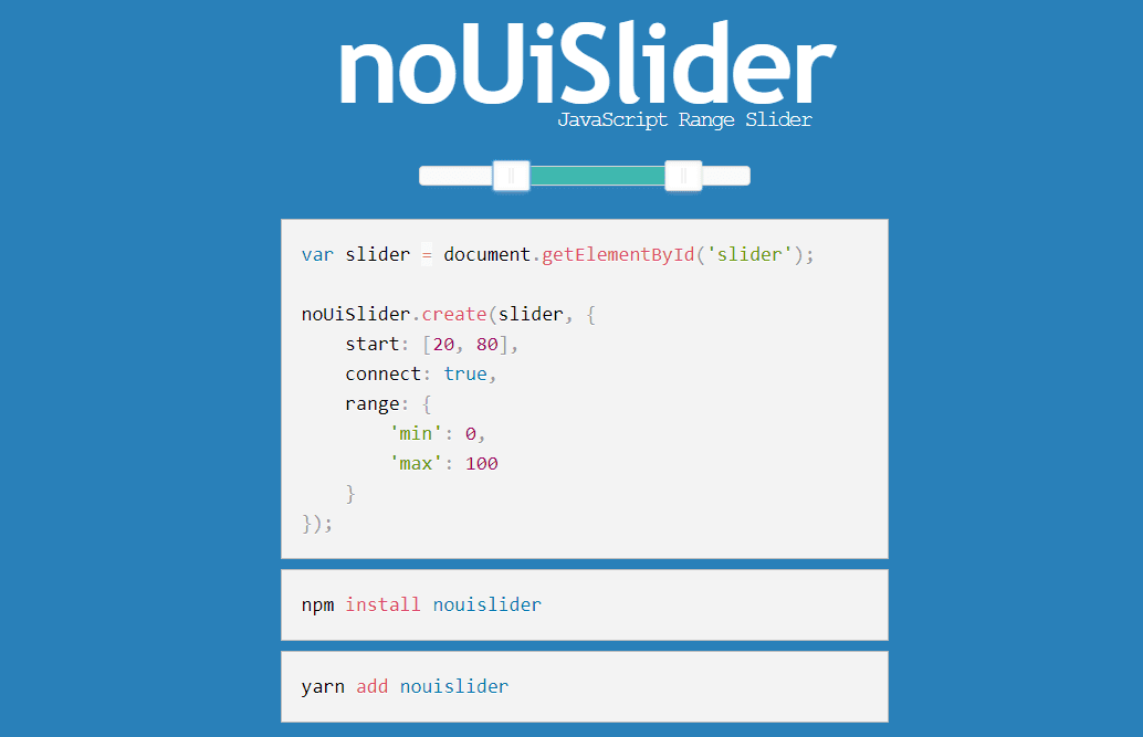 noUiSlider