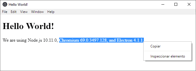 Electron框架西班牙语上下文菜单