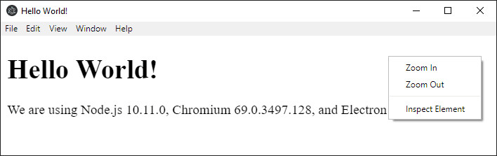 Electron上下文菜单，具有放大和缩小