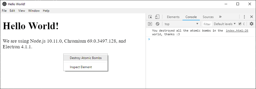 自定义上下文菜单选项Electron