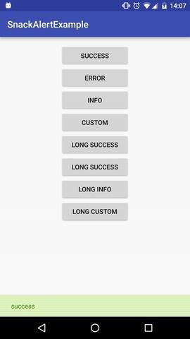 SnackAlert Android Snackbar库