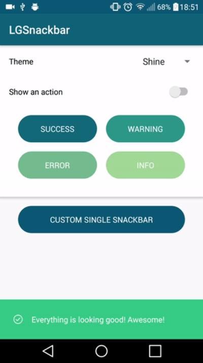 LGSnackbar库Android