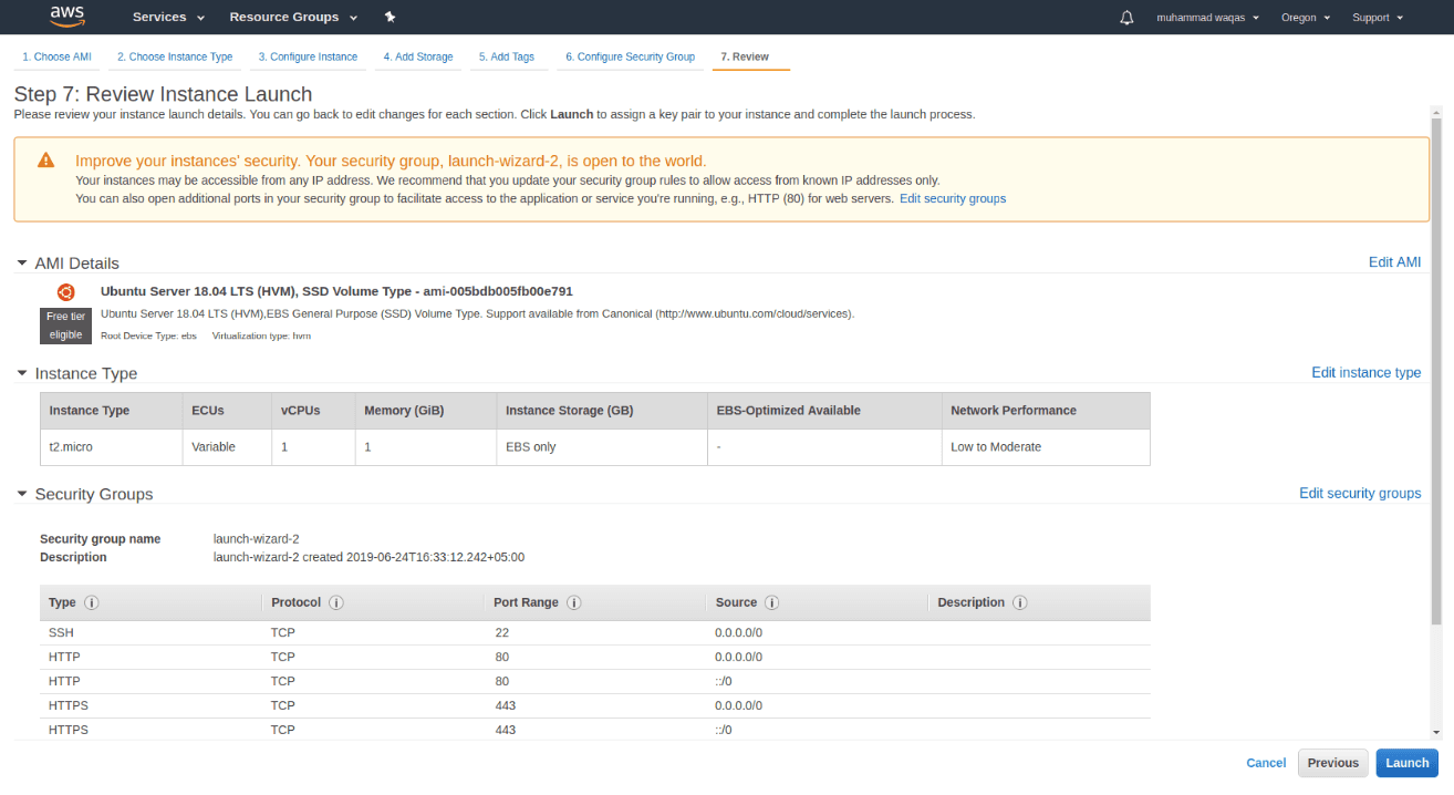 AWS EC2审查实例启动