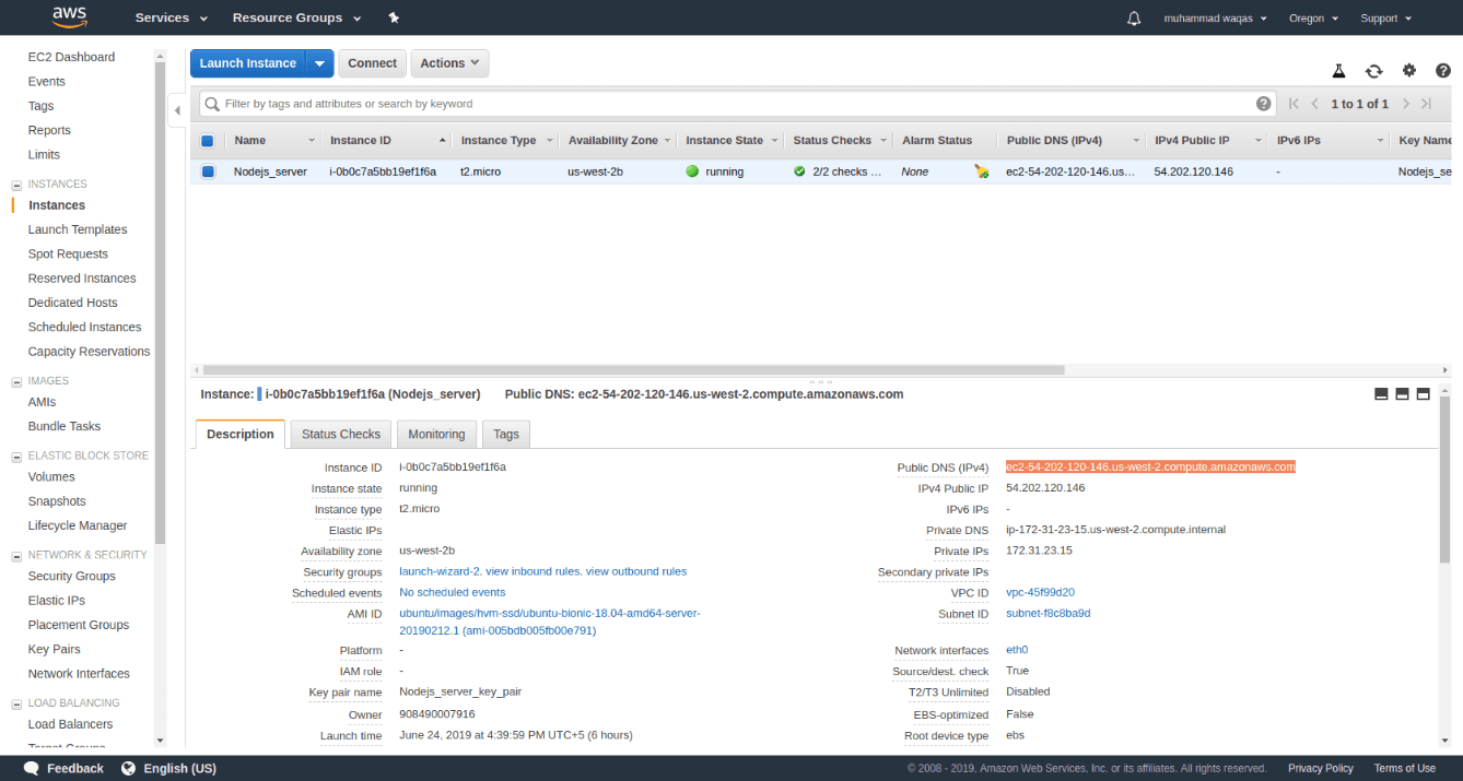 AWS EC2公共DNS地址