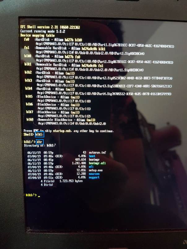 交换磁盘外壳EFI
