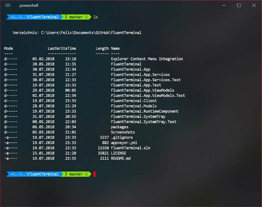 Fluent Terminal终端UWP