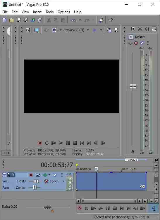 用Kazam生成的Sony Vegas MP4文件