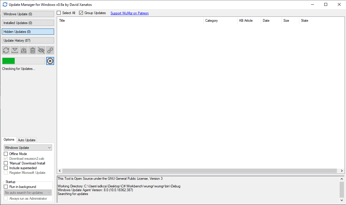 管理Windows更新WuMgr