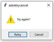 Python Tkinter – MessageBox小部件7