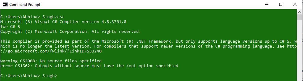 CSharp-命令提示符-02