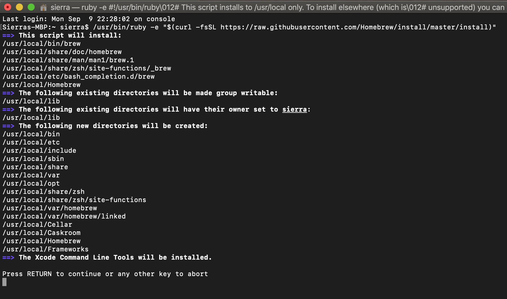 在Mac上安装python