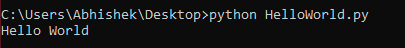 python-hellow-world-windows