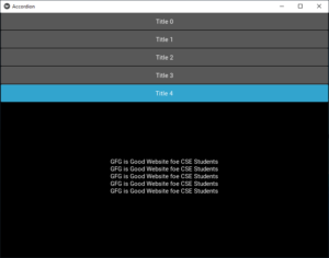 Python Kivy中的Accordion（手风琴）用法示例1