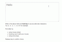 如何在使用jQuery的浏览器中长按键盘上显示额外的字符选择器-srcmini