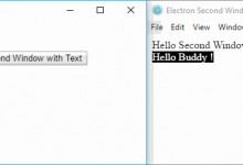 如何在Electron Framework中将信息从一个窗口发送到另一个窗口-srcmini